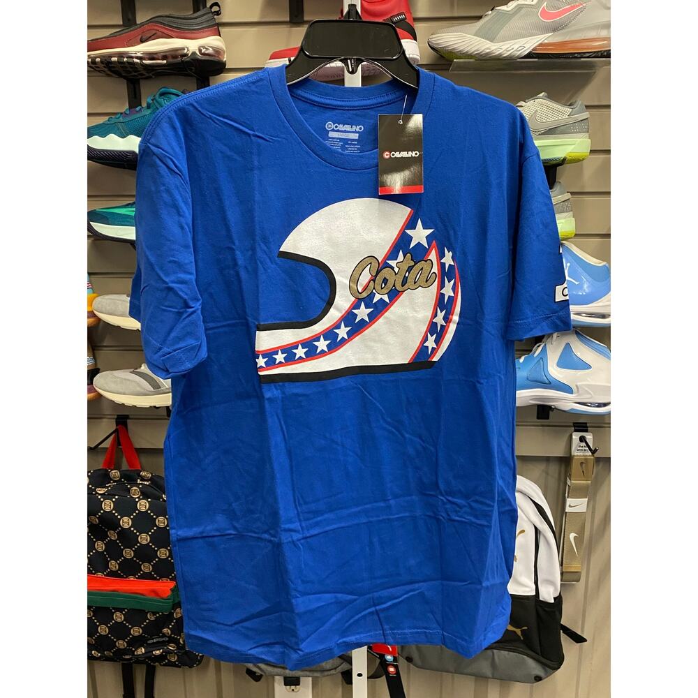 Cavallino Circuit of the Americas Racing Helmet "COTA" Blue T-Shirt Large NWT!